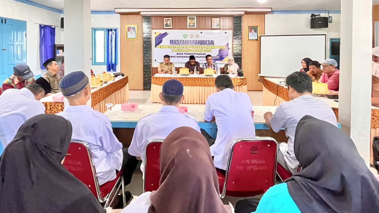 Musyawarah Desa Tentang Pembahasan dan Penetapan RKP Desa Tahun Anggaran 2027 Desa Temmappaduae