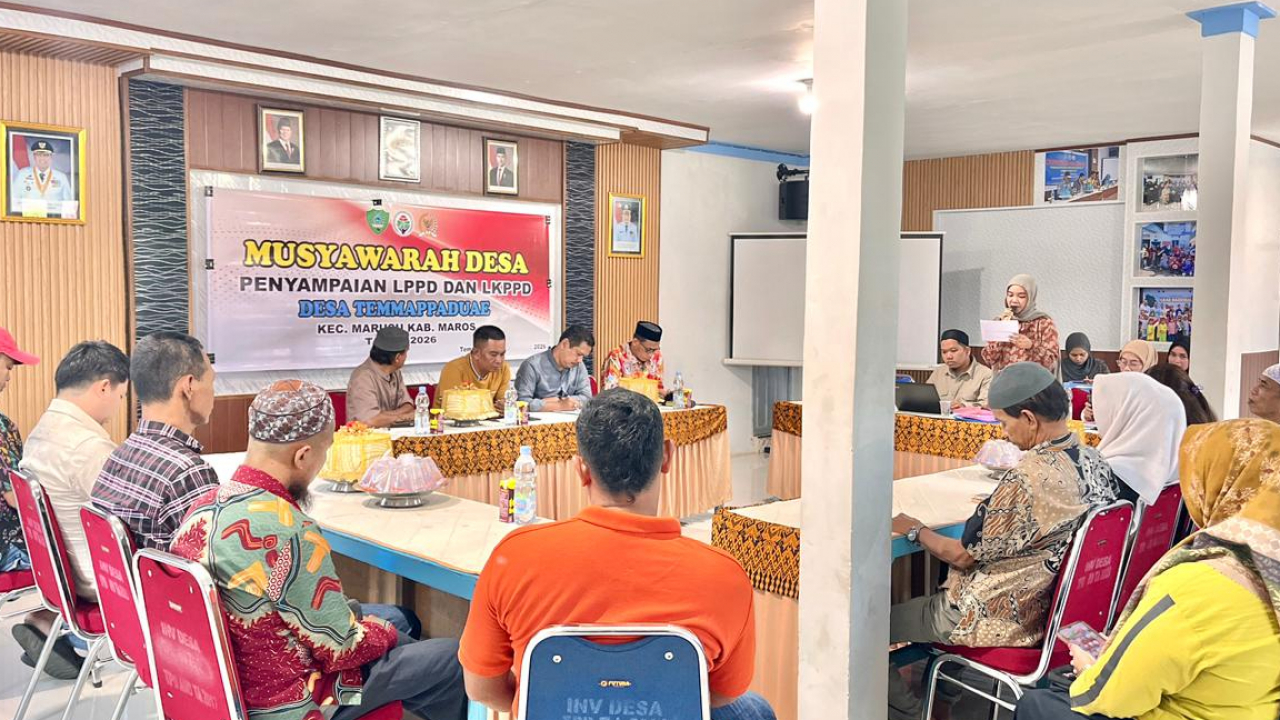Musyawarah Desa Penyampaian LPPD dan LKPD Desa Temmappaduae Berlangsung Khidmat