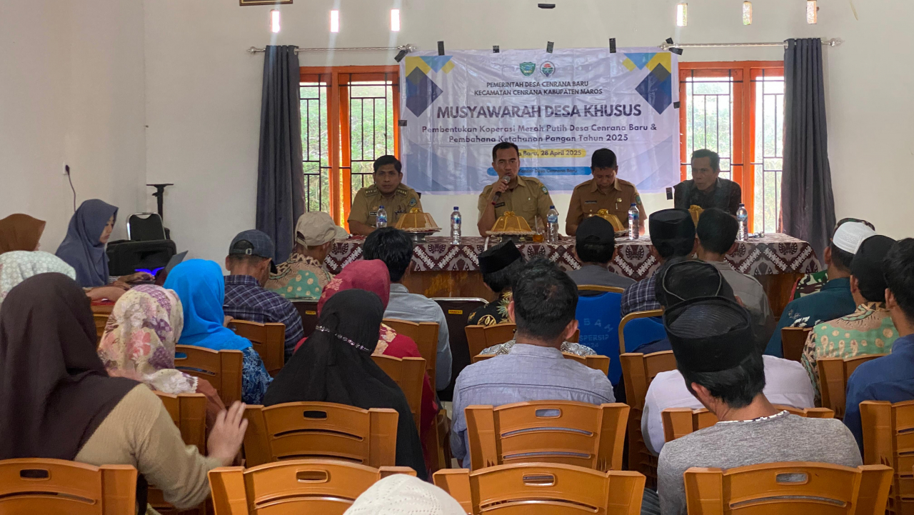 PEMERINTAH DESA CENRANA BARU MELAKSANAKAN MUSYAWARAH DESA KHUSUS PEMBENTUKAN KOPERASI MERAH PUTIH