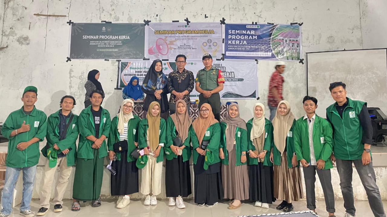 Seminar Program Kerja KKN UIN Alauddin Makassar Angkatan 76 di Desa Cenrana Baru