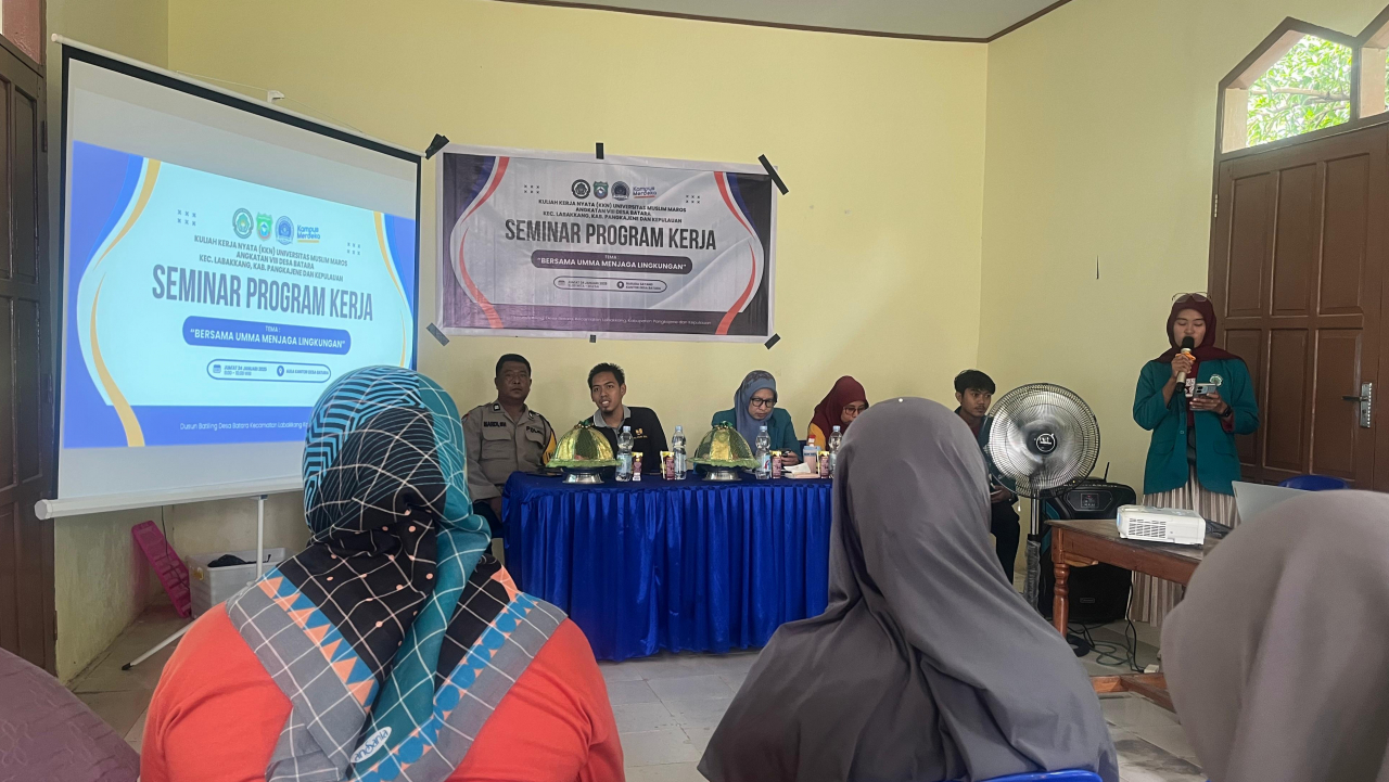 Seminar Program Kerja KKN Universitas Muslim Maros di Desa Batara