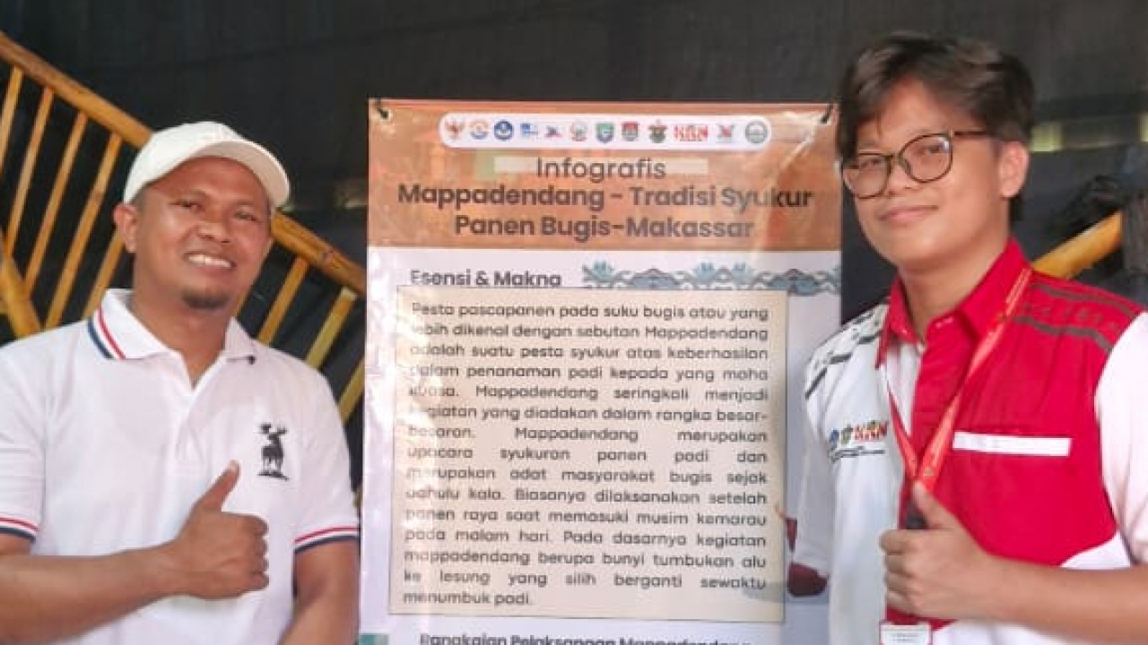 Infografis Mappadendang: Mahasiswa KKN Kebangsaan ke- 13 Delegasi Universitas Udayana Bali Hidupkan Kembali Tradisi Syukur Panen Lewat Media Visual Inovatif