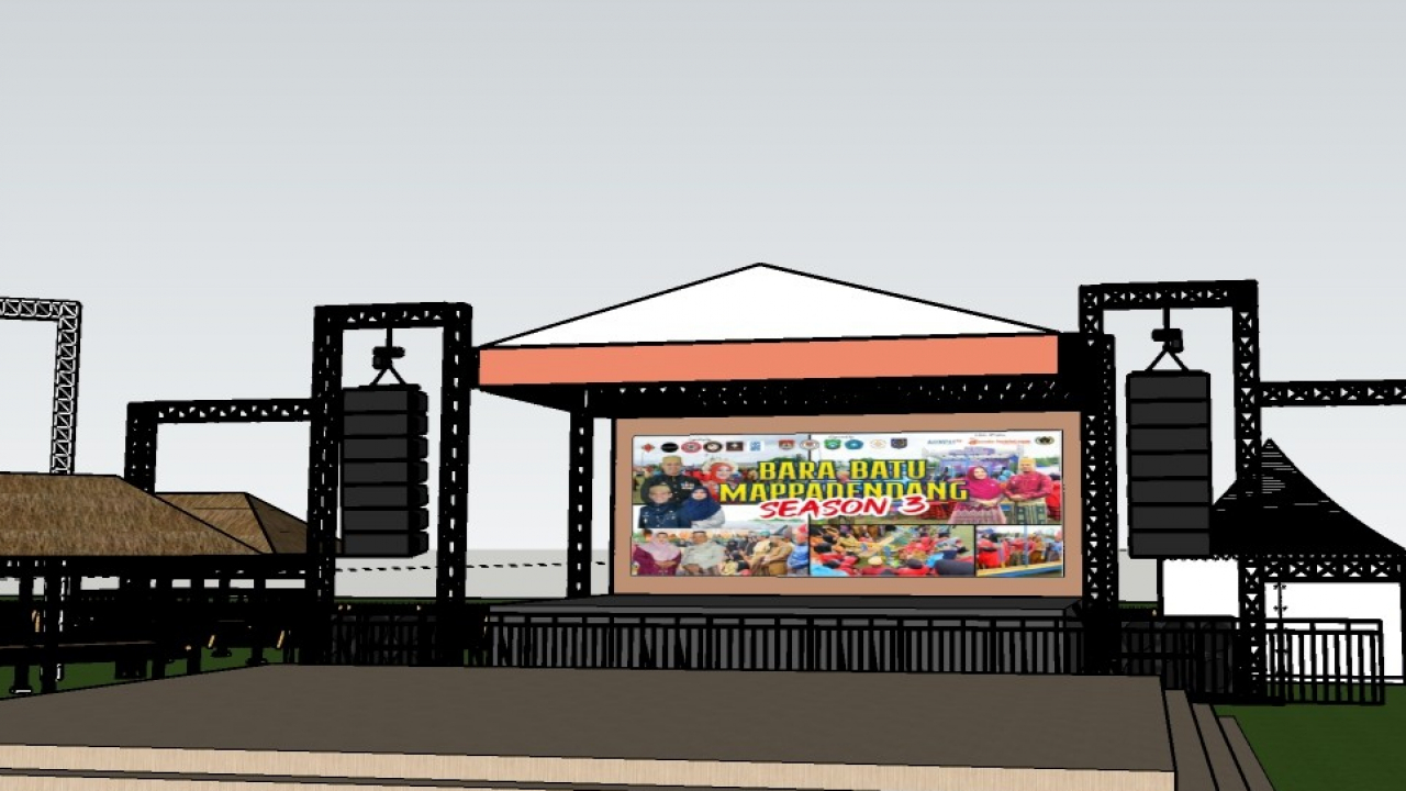 Pengabdian Mahasiswa Prodi Arsitektur Universitas Negeri Manado Membuat Design Landscape Area Mappadendang Season 4 Dalam Kkn Kebangsaan  Xiii Tahun 2025 Di Desa Bara Batu