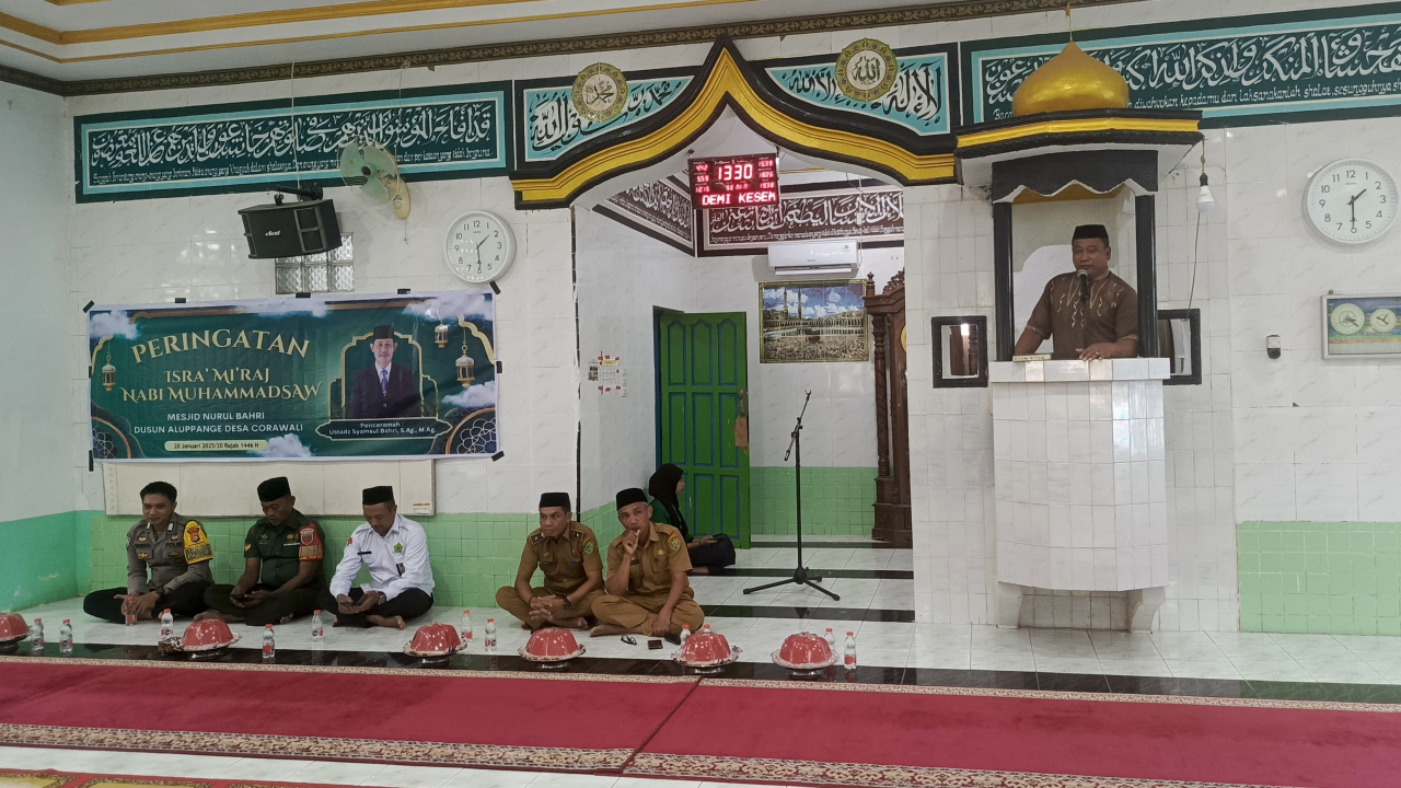 Khidmatnya Peringatan Isra Mi'raj di Masjid Nurul Bahri Dusun Aluppange