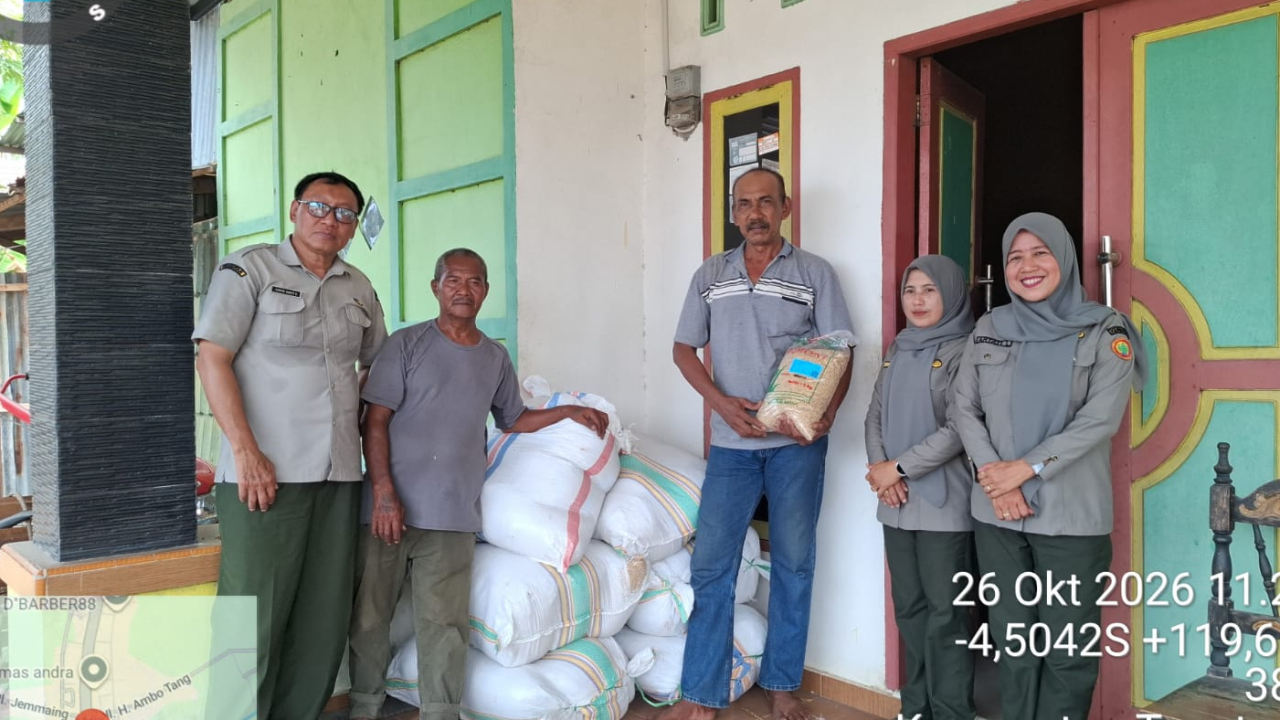 Empat Kelompok Tani di Desa Corawali Terima Bantuan 2,8 Ton Benih Padi Program PM-AAS 2026