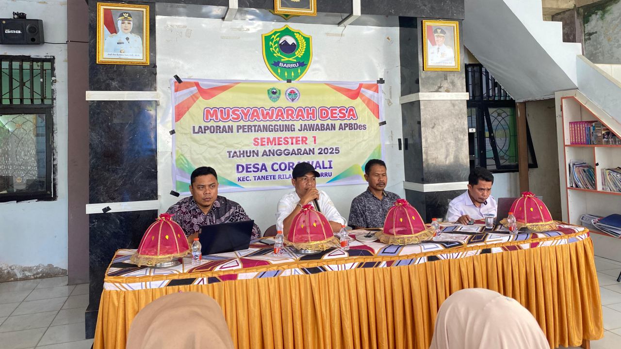 Pemerintah Desa Corawali Gelar Musyawarah Laporan Pertanggungjawaban APBDes Semester I Tahun 2025
