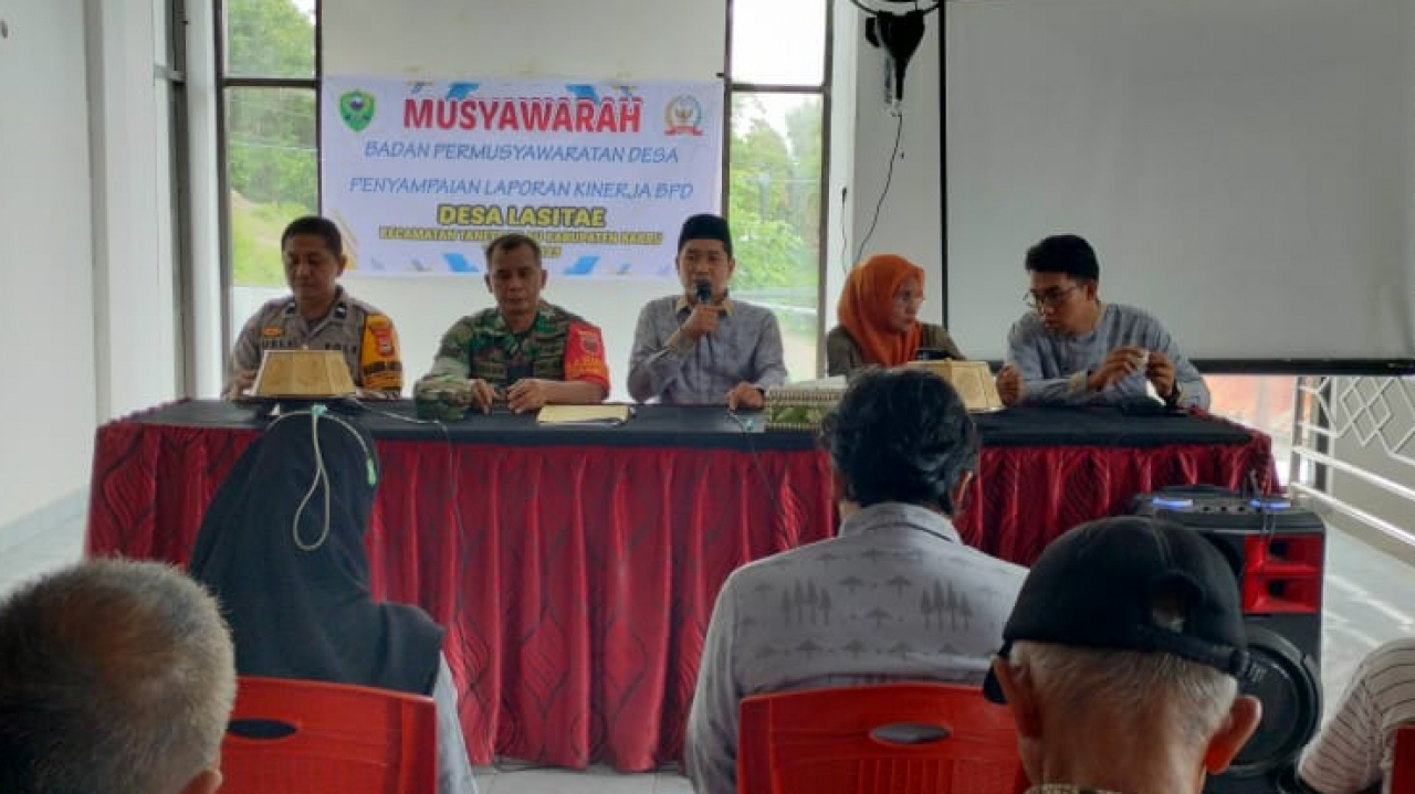 Pemdes dan BPD Lasitae menetapkan Perdes Tentang APBDes TA 2024