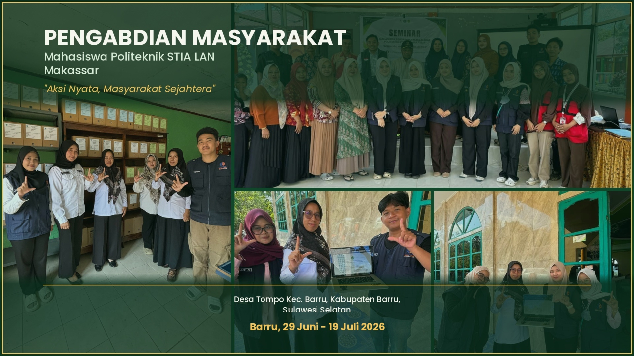 Pengabdian Masyarakat Mahasiswa Politeknik STIA LAN Makassar