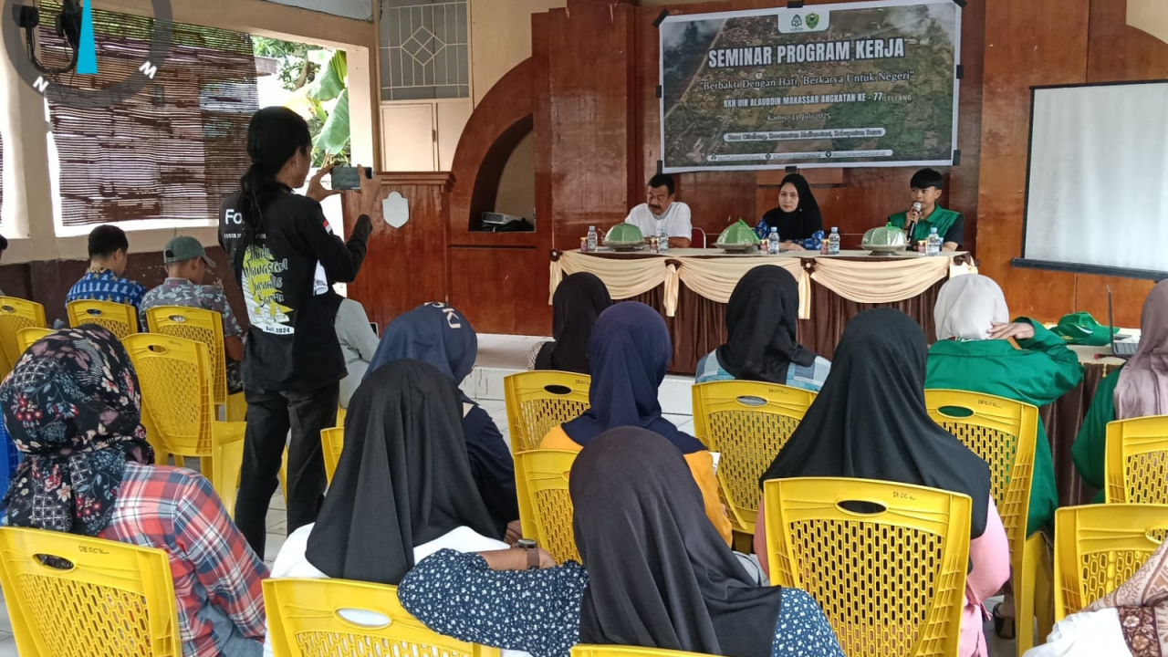 Seminar Program Kerja KKN UIN Alauddin Makassar Angkatan 77 di Desa Cilellang