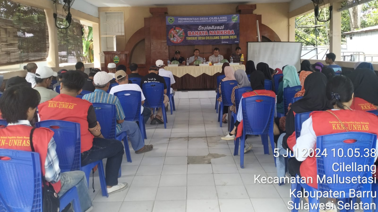 SOSIALISASI BAHAYA NARKOBA TINGKAT DESA CILELLANG