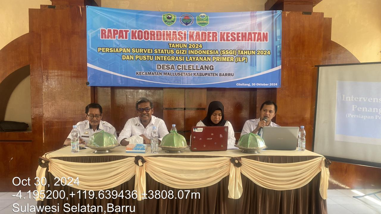 RAPAT KORDINASI KADER KESEHATAN SE DESA CILELLANG