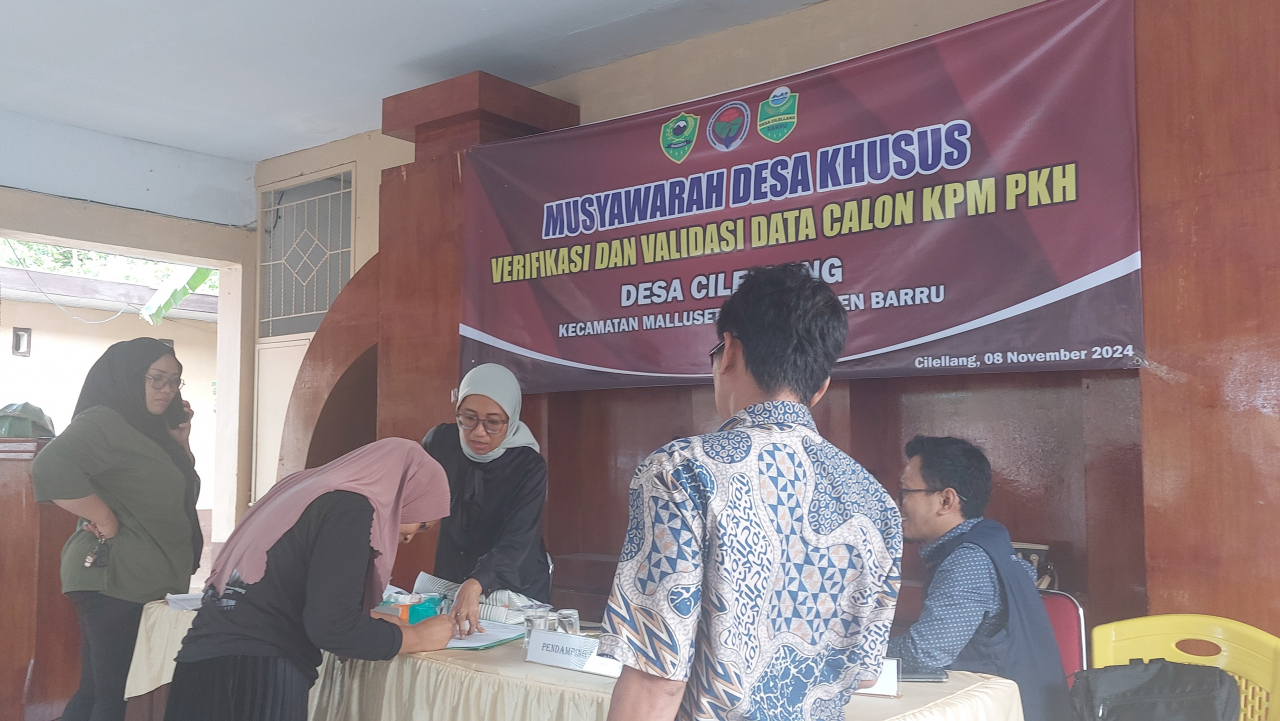 Musyawarah Desa Khusus Verifikasi dan Validasi Data Calon KPM PKH Desa Cilellang