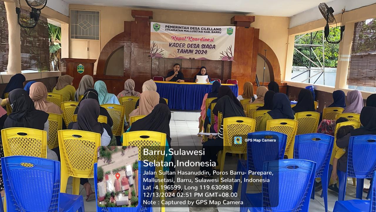 Rapat Koordinasi Kader Desa Siaga di Desa Cilellang