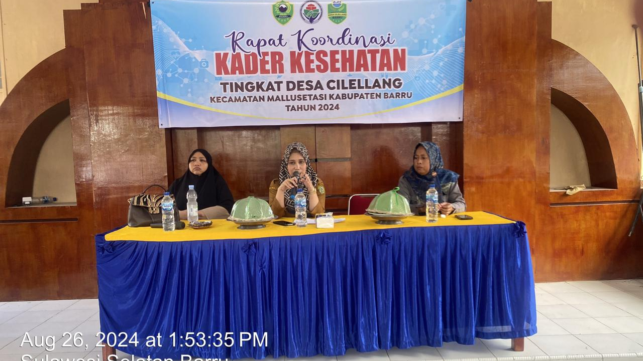 RAPAT KOORDINASI KADER KESEHATAN DESA CILELLANG