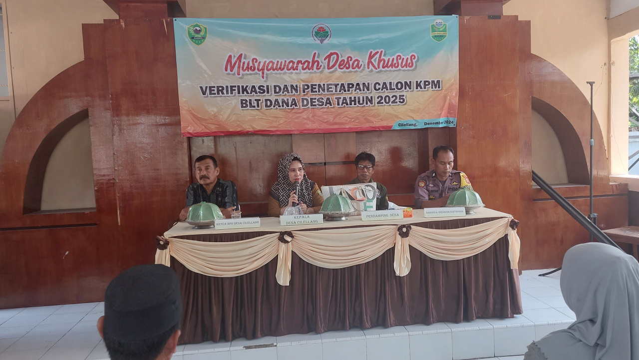 Musyawarah Desa Khusus Verifikasi dan Penetapan KPM BLT Dana Desa Tahun 2025 di Desa Cilellang