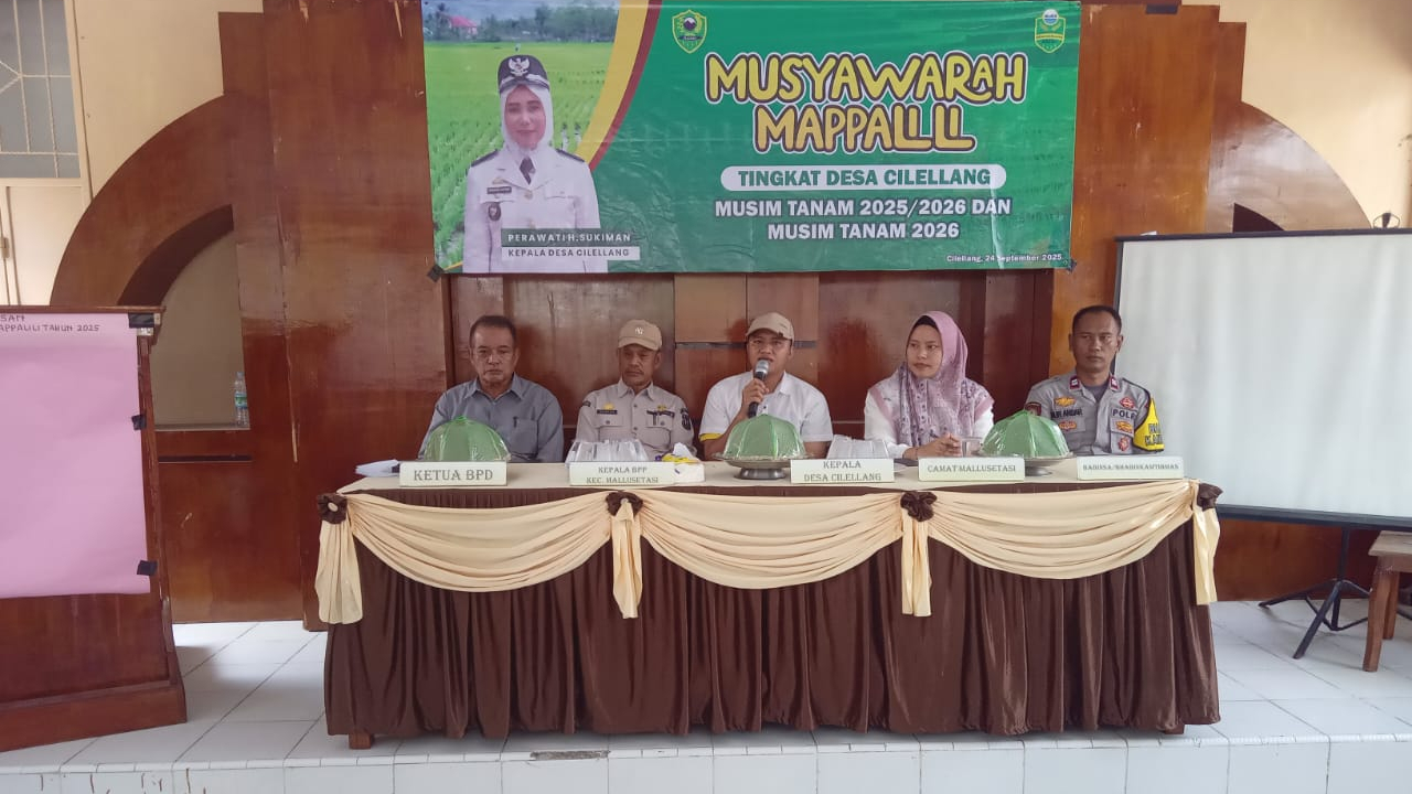 Musyawarah Mappalili Desa Cilellang Musim Tanam 2025/2026 dan Musim Tanam 2026