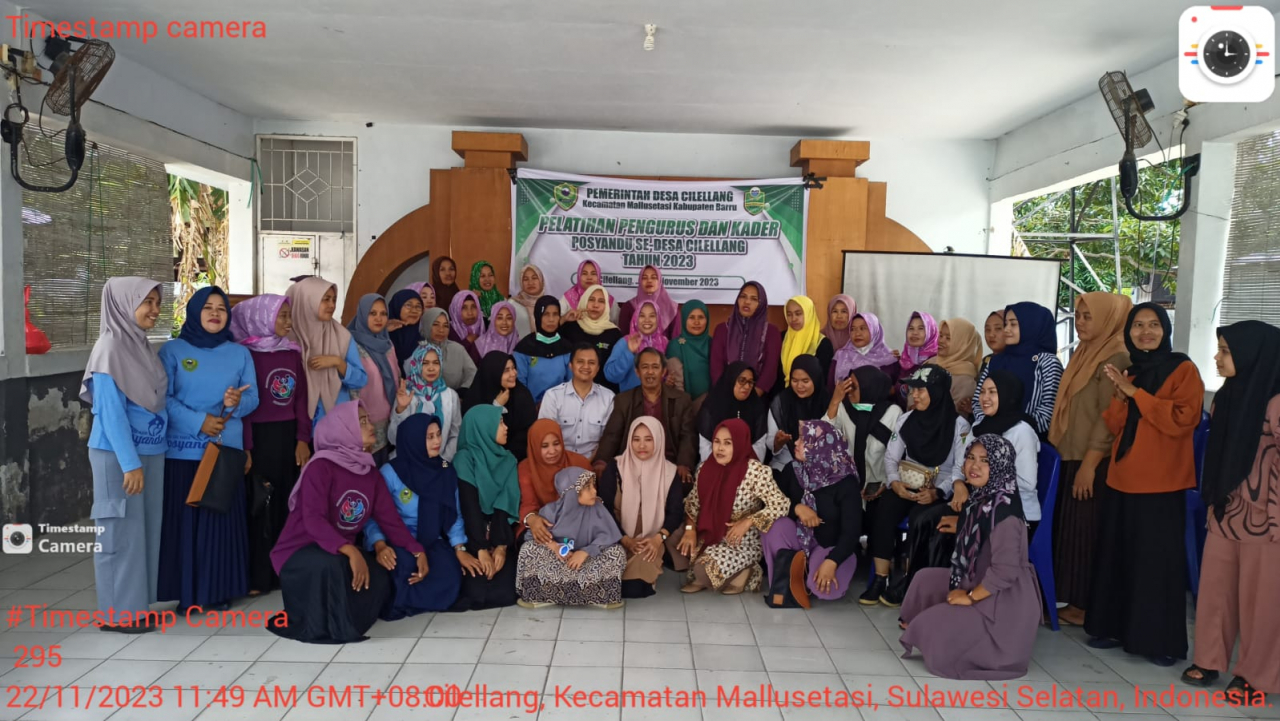Pelatihan Pengurus dan Kader Posyandu Se Desa Cilellang