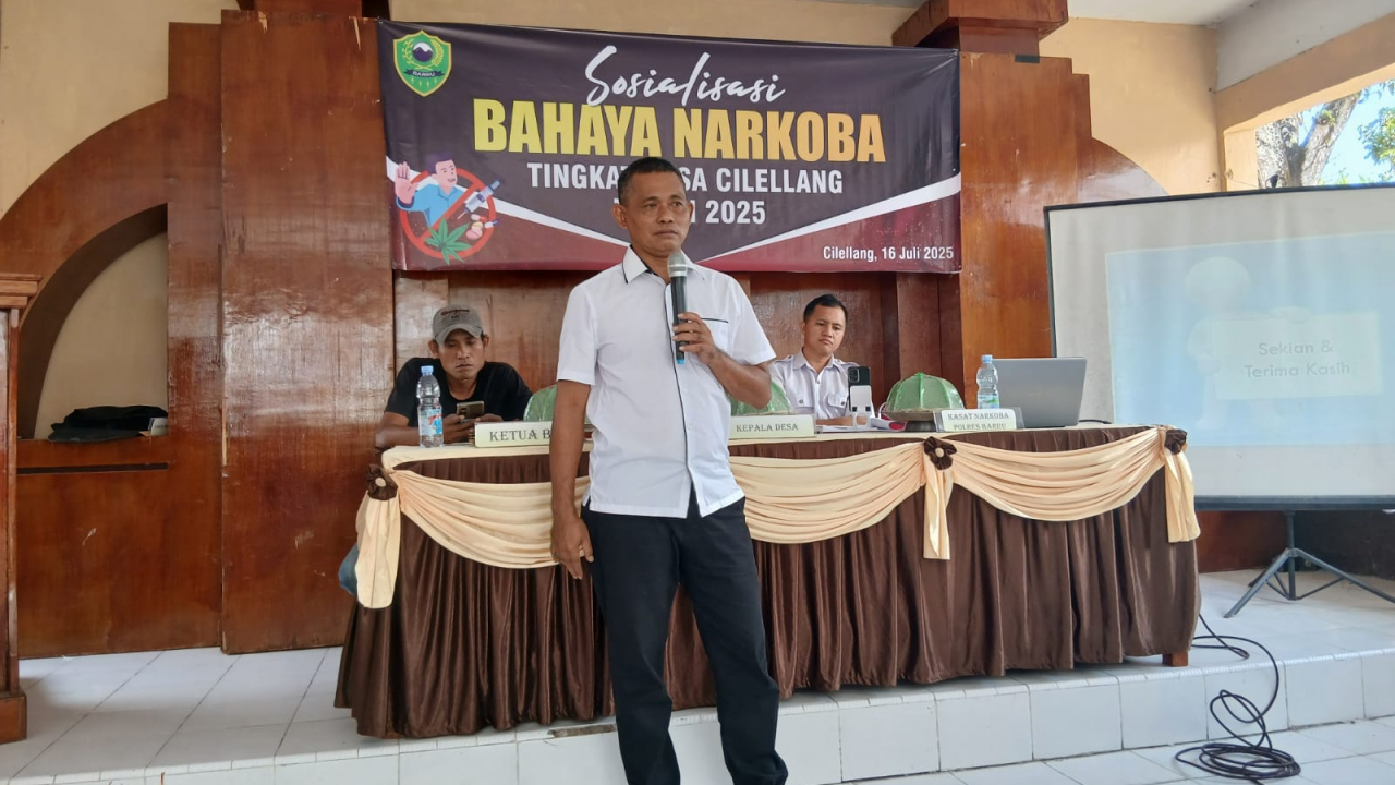 Sosialisasi Bahaya Narkoba Tahun 2025 di Desa Cilellang