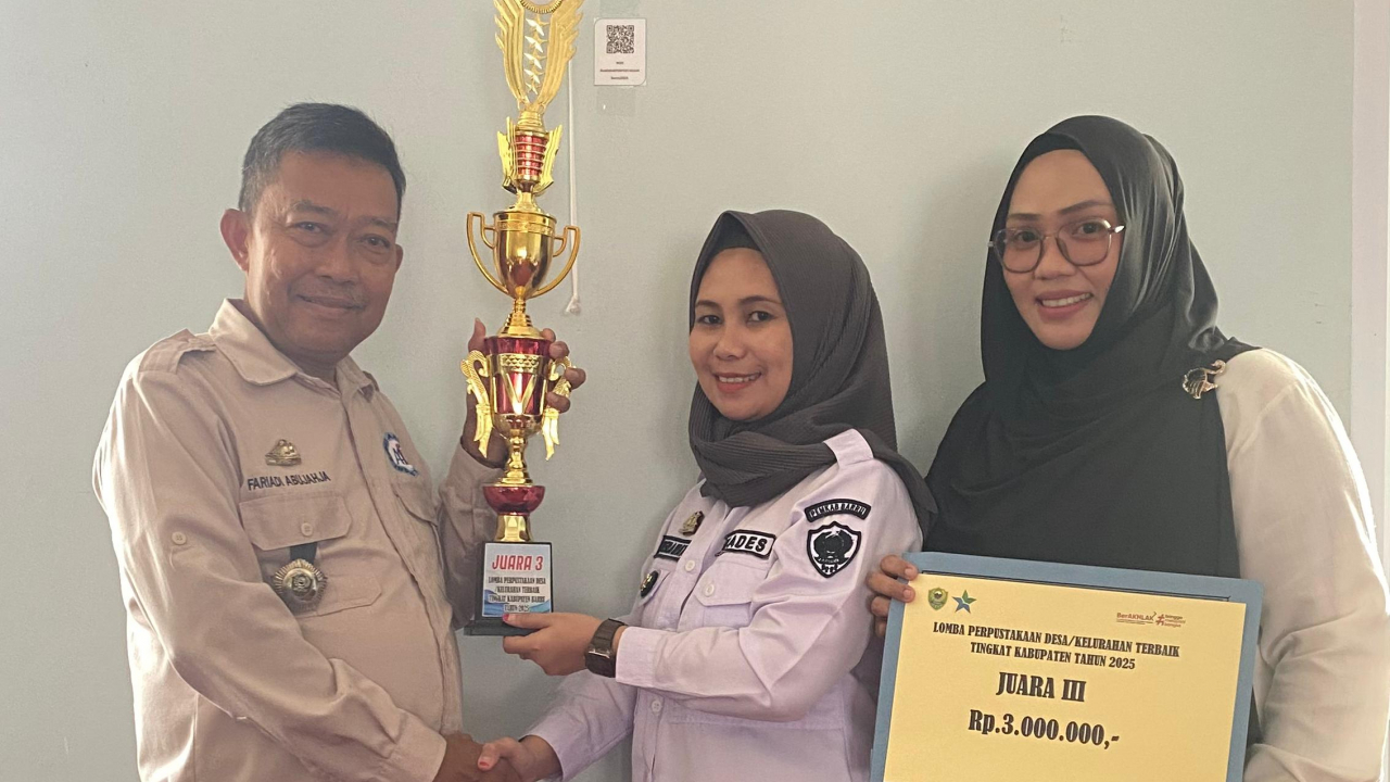 Perpustakaan Desa Cilellang Meraih Juara Ketiga Lomba Perpustakaan Desa/Kelurahan Tingkat Kabupaten Barru