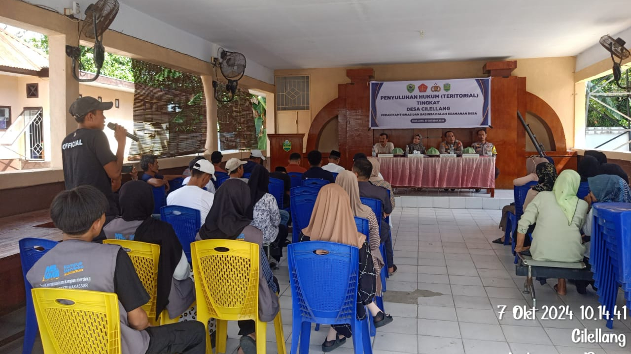 Penyuluhan Hukum Peran Kamtibmas dan Babinsa dalam Keamanan Desa Cilellang
