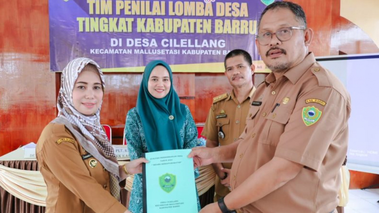 Kunjungan Tim Penilai Lomba Desa Tingkat Kabupaten Barru di Desa Cilellang