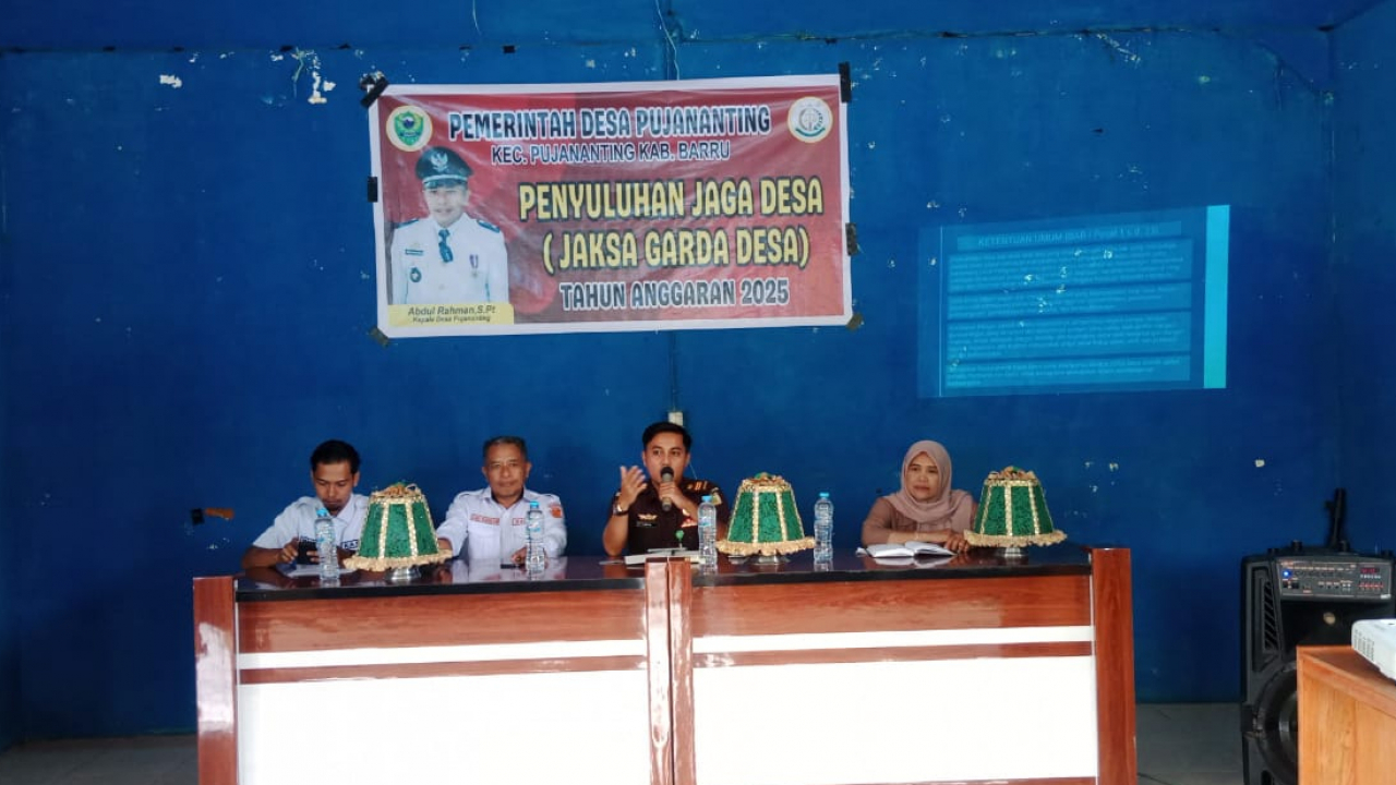 Penyuluhan Hukum Jaksa Garda Desa (Jaga Desa)  Desa Pujananting