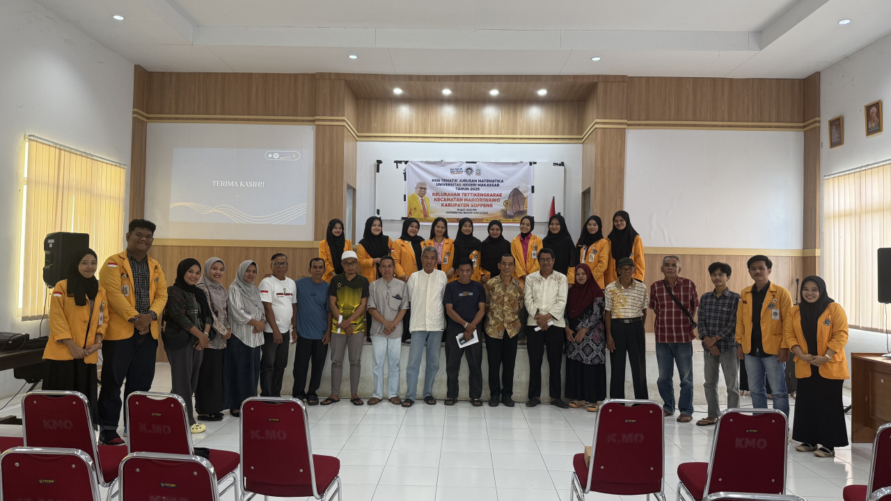 Penerimaan Mahasiswa KKN Tematik UNM Tahun 2025 di Kelurahan Tettikenrarae