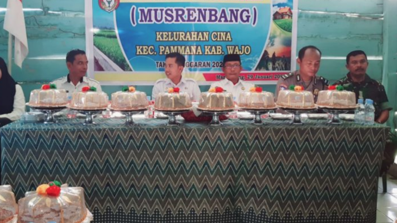Musrembang Kelurahan Cina, Camat Pammana: Usulkan Perencanaan Dianggap Penting