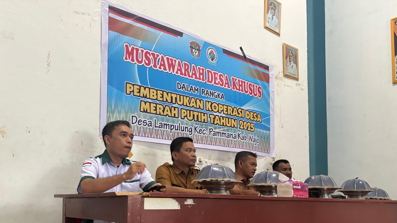 PEMBENTUKAN KOPERASI DESA MERAH PUTIH DESA LAMPULUNG KECAMATAN PAMMANA KABUPATEN WAJO