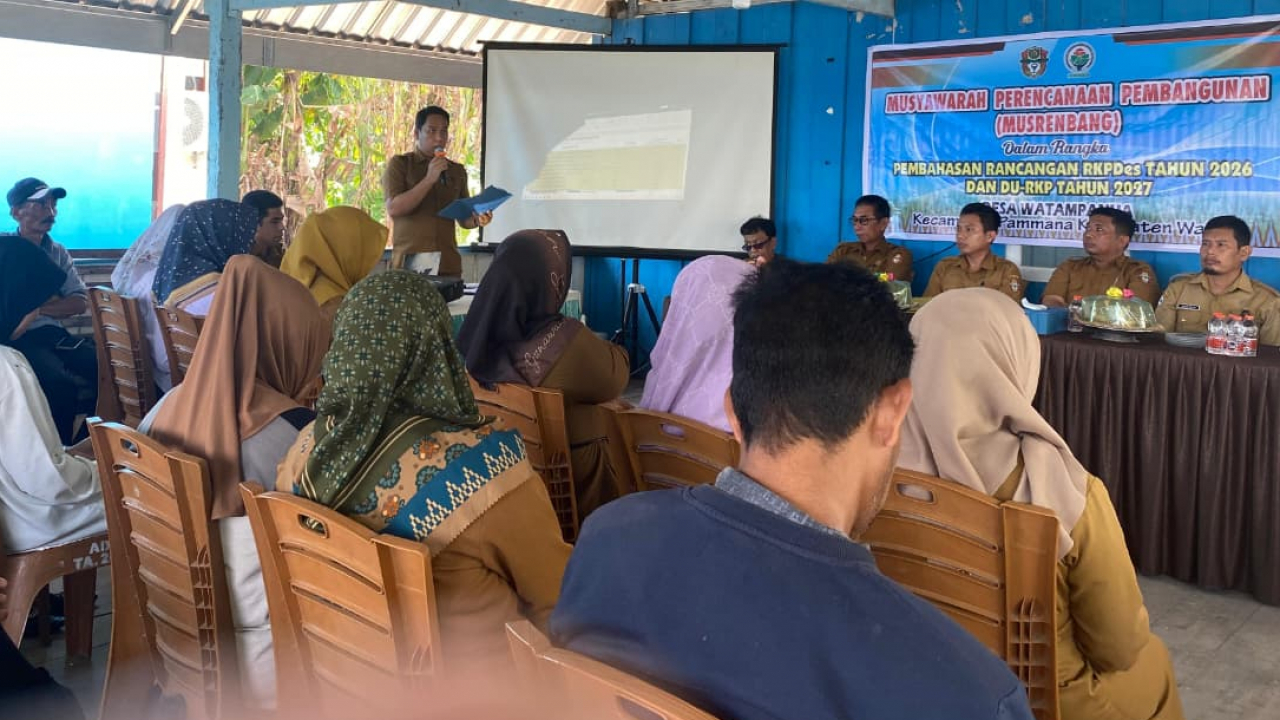 MUSYAWARAH PERENCANAAN PEMBANGUNAN (MUSREMBANG) Dalam Rangka PEMBAHASAN RANCANGAN RKPDes TAHUN 2026 DAN DU-RKP TAHUN 2027 DESA WATAMPANUA