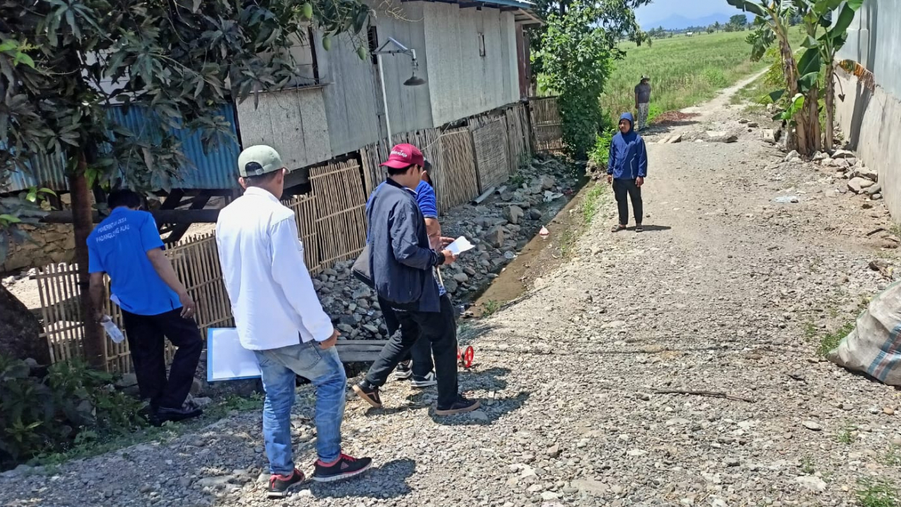 Pengukuran Titik Lokasi Rencana Pembangunan Tahun Anggaran 2025 di Desa Padangloang Alau