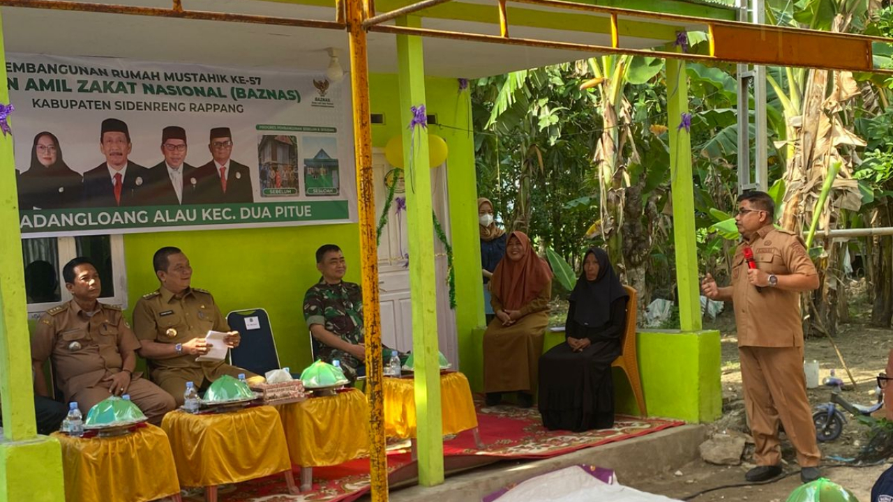 Peresmian Rumah Mustahik Ke-57 Baznas di Desa Padangloang Alau