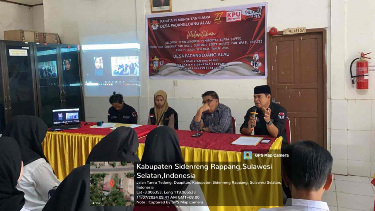 Pelantikan KPPS Desa Padangloang Alau untuk Pemilihan Umum Tahun 2024