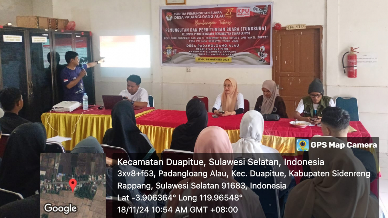 Bimbingan Teknis Tata Kelola Surat Suara (Tunsura) KPPS Desa Padangloang Alau