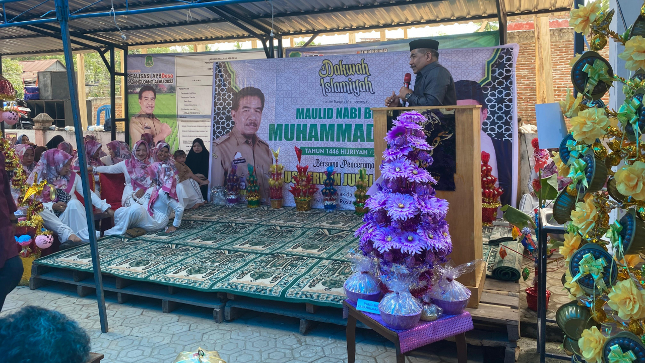 Peringatan Maulid Nabi Muhammad SAW 1446 H di Desa Padangloang Alau