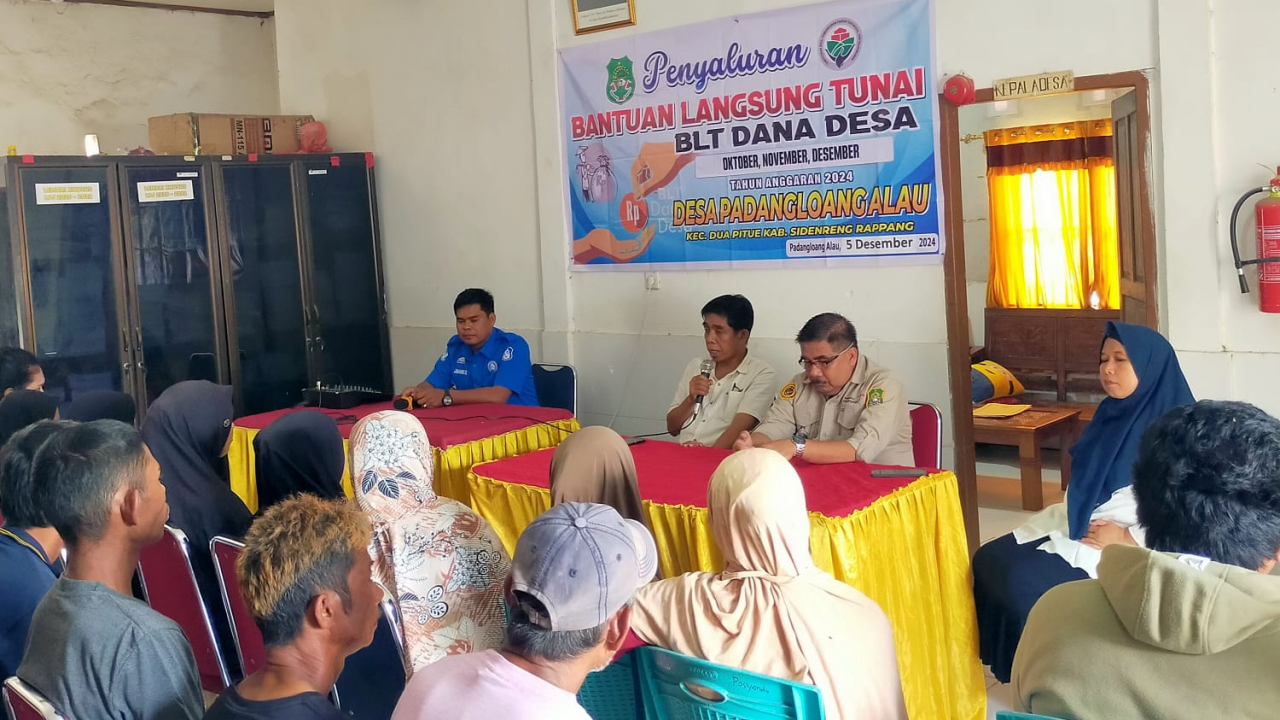 Penyaluran BLT Dana Desa Oktober - Desember Desa Padangloang Alau
