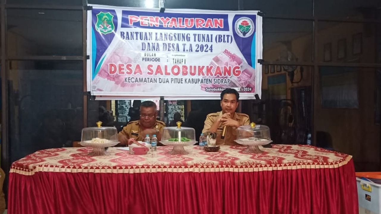 Penyaluran Bantuan Langsung Tunai (BLT) Bulan September 2024 di Desa Salobukkang