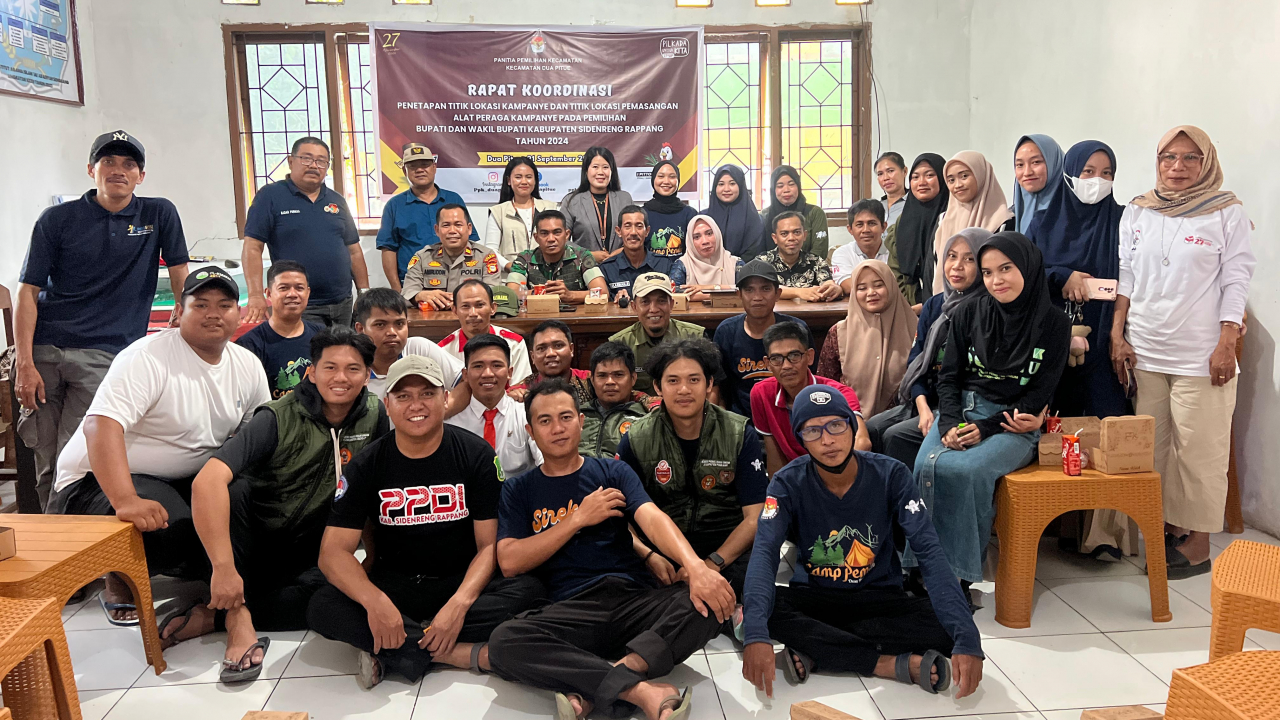 Rapat Koordinasi Penetapan Titik Lokasi Kampanye dan Alat Peraga di Kelurahan Tanrutedong