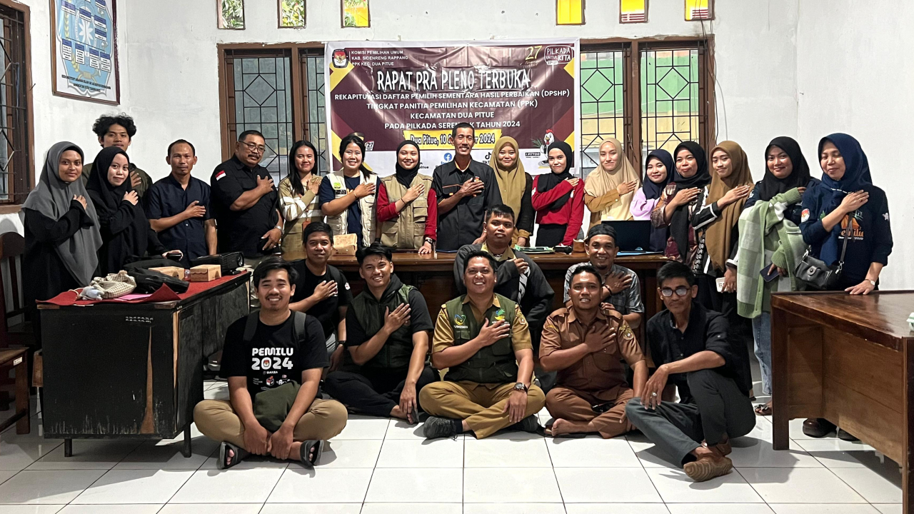 Rapat Pra Pleno DPSHP Tingkat Kecamatan Dua Pitue di Kelurahan Tanrutedong