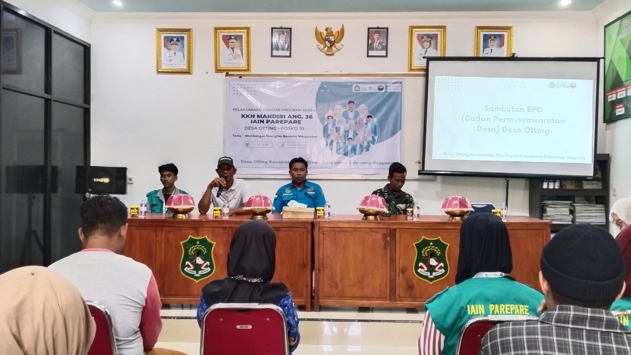 Seminar Program Kerja KKN IAIN Parepare di Desa Otting