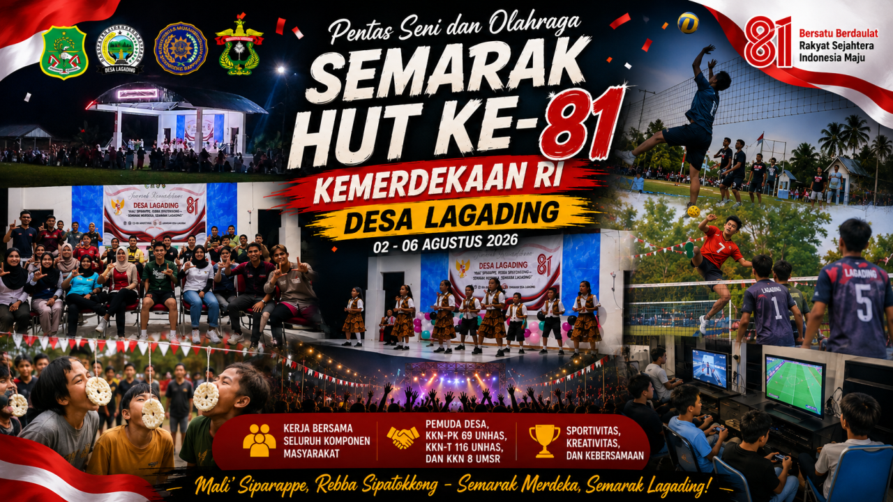 Pentas Seni dan Olahraga Semarak HUT ke-81 Kemerdekaan RI Meriahkan Desa Lagading