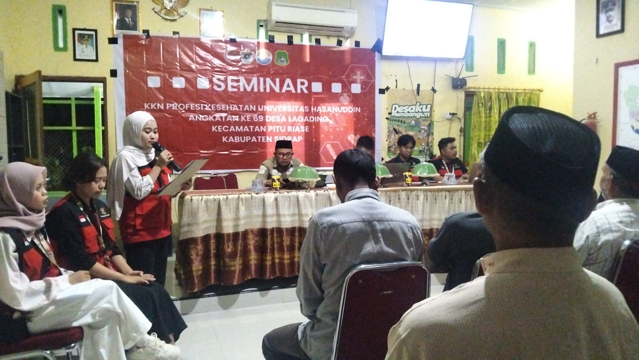 Mahasiswa KKN Unhas Gelar Seminar Program Kerja di Desa Lagading, Fokus pada Kesehatan dan Inovasi Desa