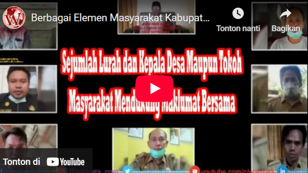 Berbagai Elemen Masyarakat Kabupaten Enrekang Mendukung Maklumat Bersama