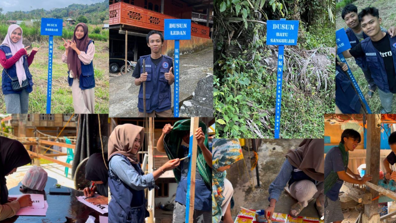 Memasang Batas dusun pada tanggal (26/08/2025)