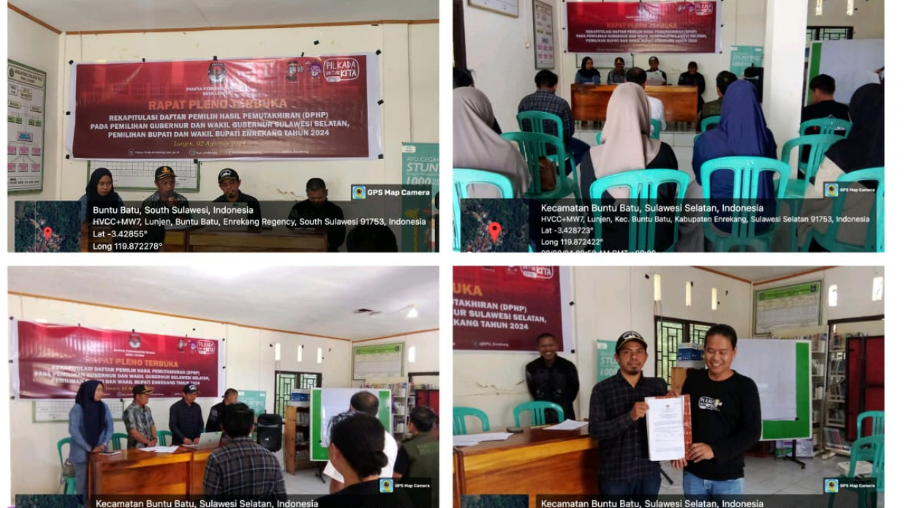 Rapat Pleno Terbuka Rekapitulasi DPHP Desa Lunjen