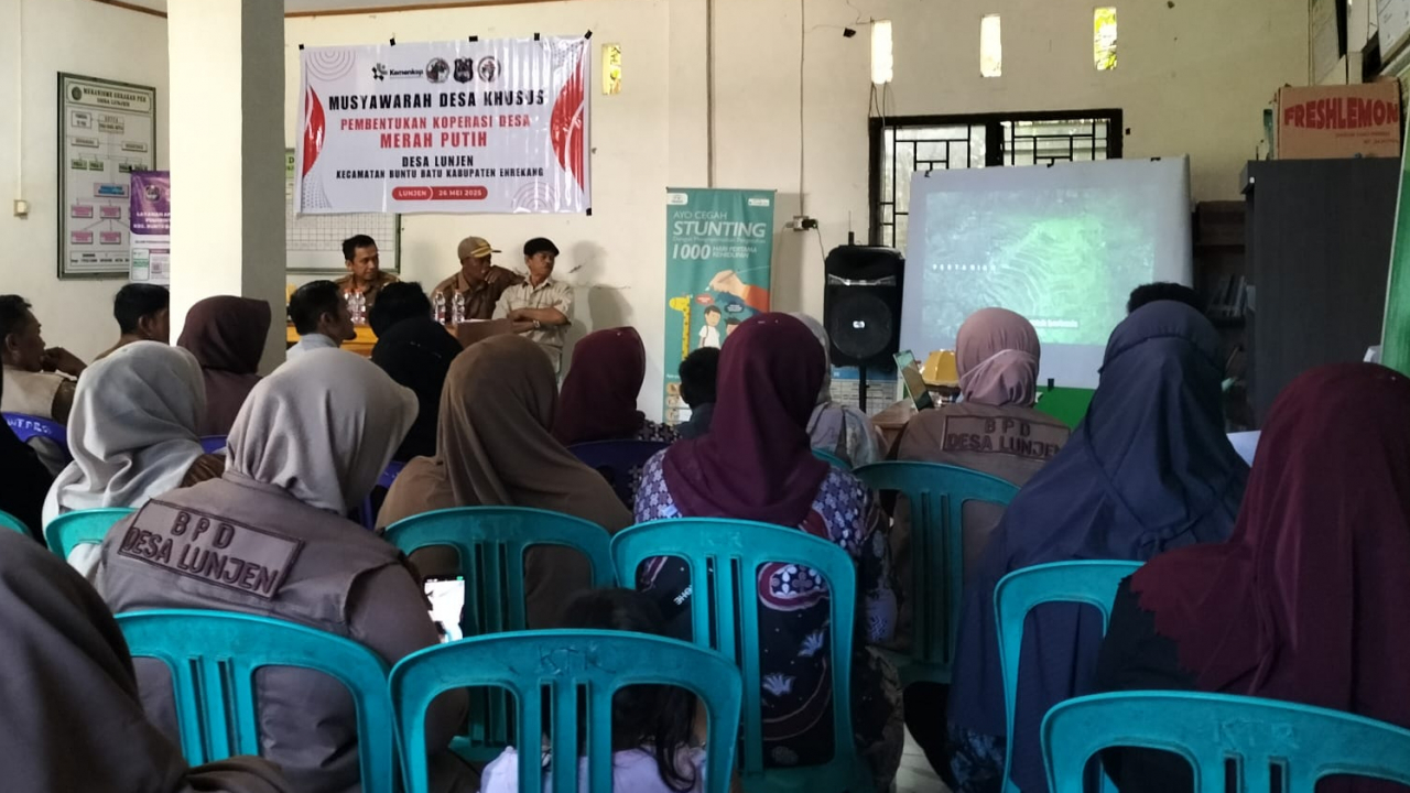 Koperasi "Merah Putih Lunjen" Diresmikan di Desa Lunjen