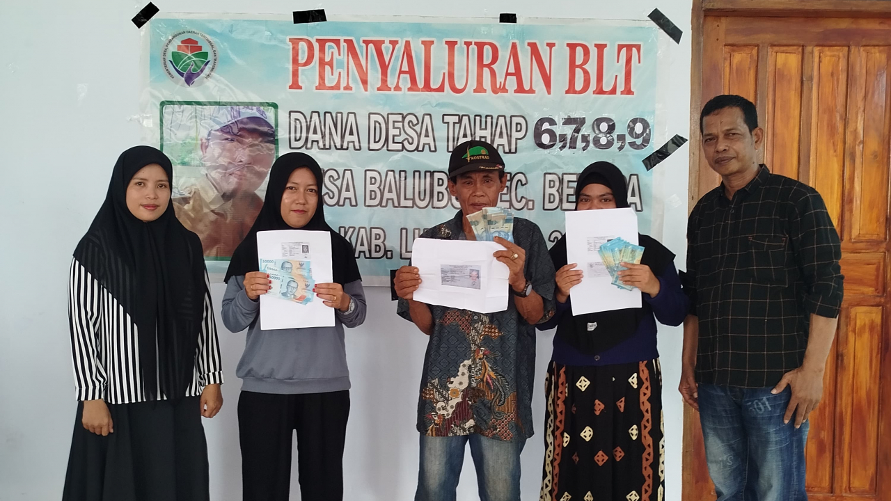 Penyaluran BLT Triwulan Pertama di Desa Balubu