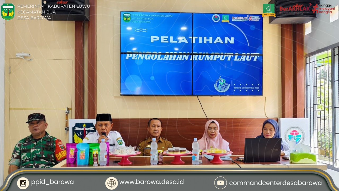 Dorong UMKM Desa, Pemdes Barowa Olah Rumput Laut Jadi Produk Makanan Bernilai Ekonomi