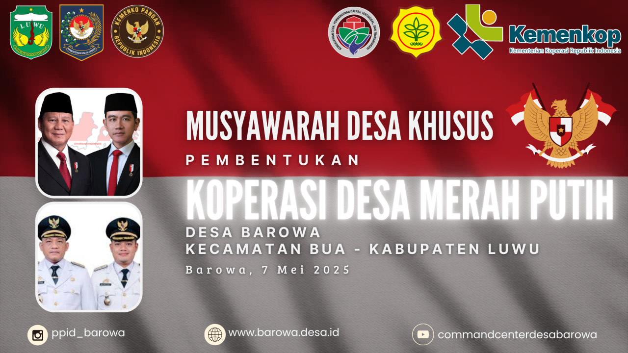 Pembentukan Koperasi Desa Merah Putih: Sinergi Baru Pemberdayaan Ekonomi di Desa Barowa