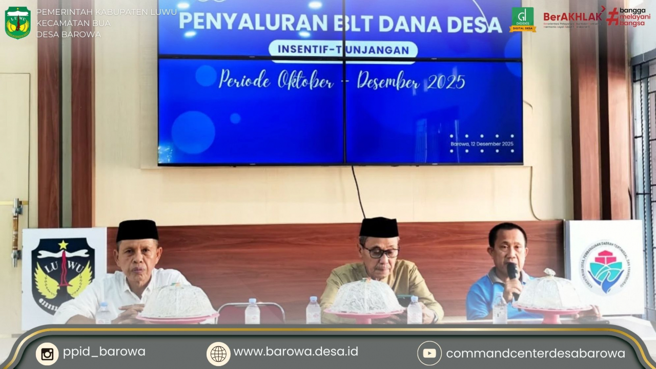 Pemdes Barowa Tuntaskan Penyaluran BLT Dana Desa dan Insentif Kelembagaan Tahun 2025